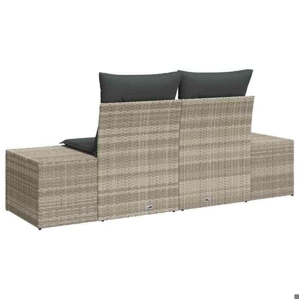 Trädgårdssoffa - MAISON EXCLUSIVE - Maison Exclusive - Grå - 184x62x69 cm - Poly rattan & stålram Grå