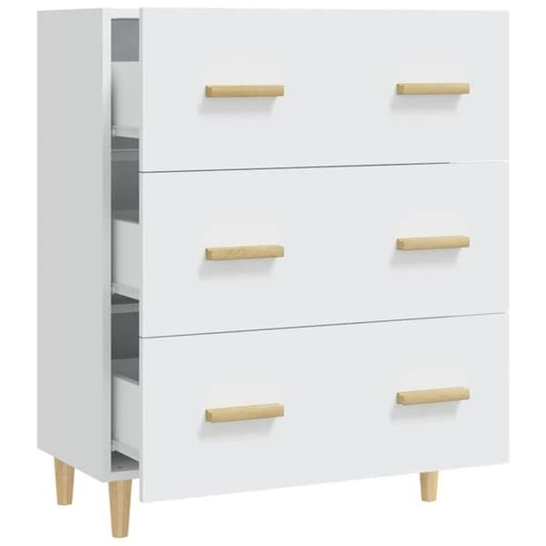 Maison Exclusive - Buffé Vit 70x34x90 cm Ingenjörsträ Vit