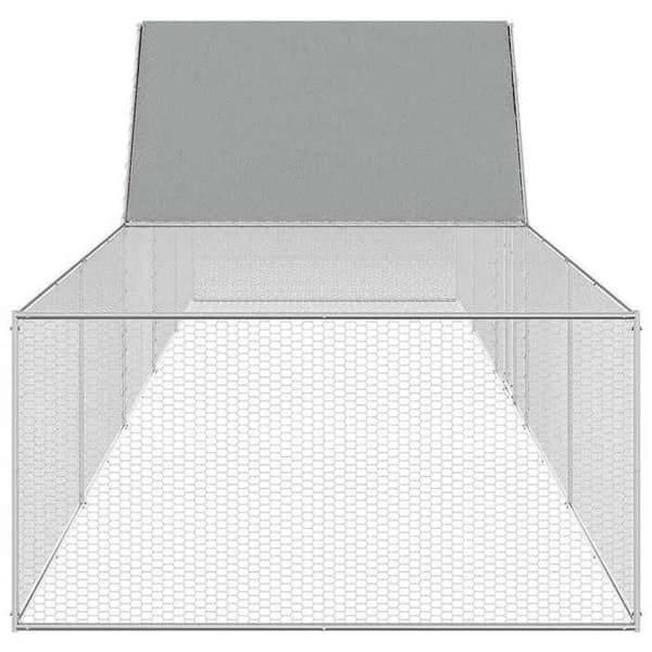 Maison Exclusive - Hönshus 10 x 2 x 2 m Galvaniserat stål silver-