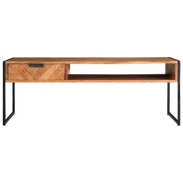 Bord - EKSKLUSIV HUS - 110x55x40 cm - Massivt akacietræ - Stort opbevaring - Rektangulær