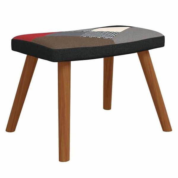 Maison Exclusive - Afslapningsstol med fodskammel Patchwork Stof