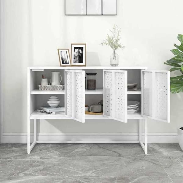Maison Exclusive - Buffé Vit 105x35x75 cm Stål
