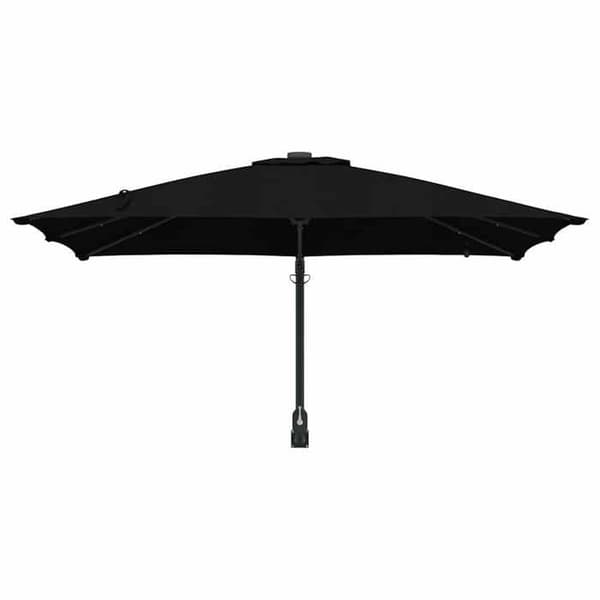 Parasolforskyder - EKSKLUSIV HUS - 248,5 x 247,5 x 160 cm - Sort - Polyester & stål - Solenergi LED belysning Svart