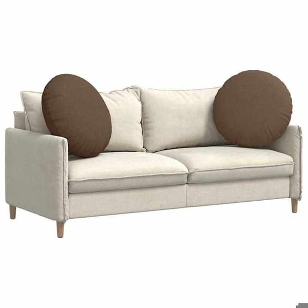 Maison Exclusive - Sittkuddar 2 st Tyg Brun Ø80 x 29 cm brun