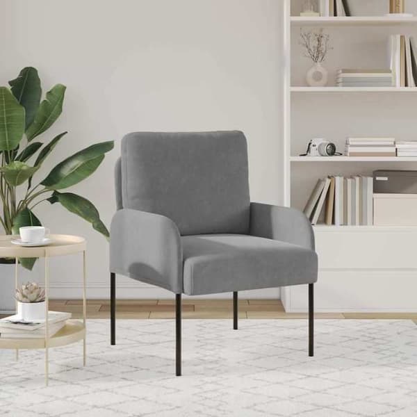 Sofa - EKSKLUSIV HUS - Pude 55 cm - Mørkegrå - Polyesterbetræk - Metalben Mörkgrå