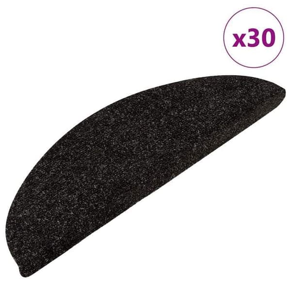Maison Exclusive - Selvklebende trappetæpper 30 stk antracit 56x17x3 cm