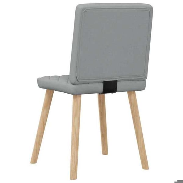 Maison Exclusive - Matstolar set om 6 ljusgrå tyg