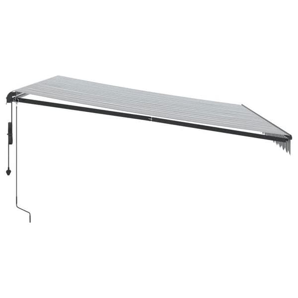 Maison Exclusive - Fällbart tak i antracit och vitt 450 × 350 cm Polyester