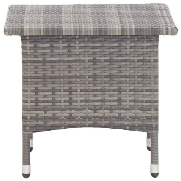 Maison Exclusive - Grått tebord 50x50x47 cm flätad resin