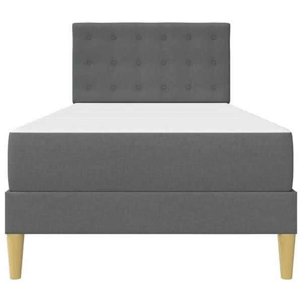 Maison Exclusive - Sängram med madrass Mörkgrå 90 x 190 cm Tyg