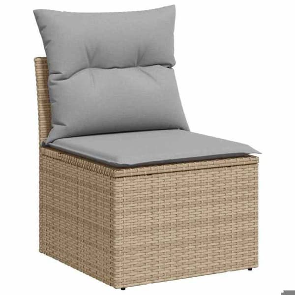 Maison Exclusive - 5 osan beige ja vaaleanharmaa puutarhakalustesarja
