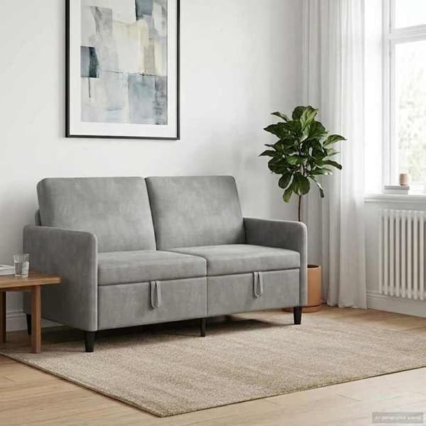 Maison Exclusive - Sofa med opbevaring Lys grå 152 x 78 x 87 cm Polyester