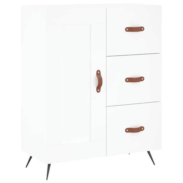 Maison Exclusive - Vit buffé 69,5x34x90 cm ingenjörsträ