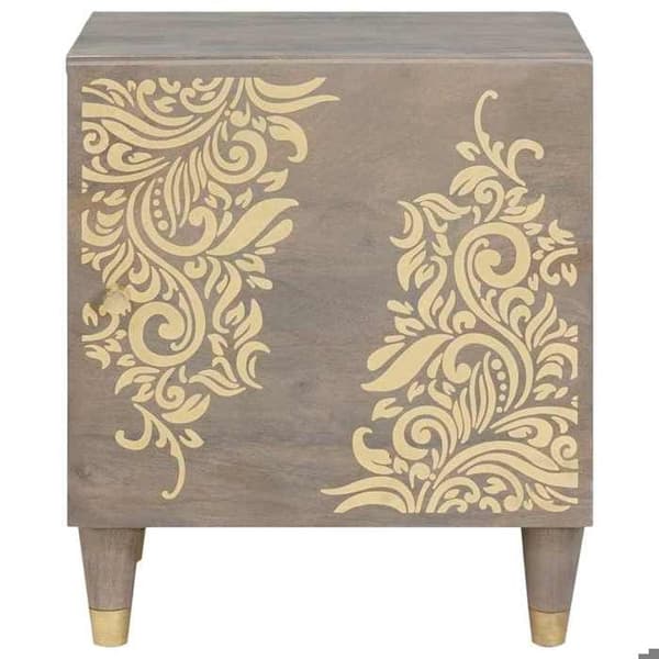 Maison Exclusive - Sängbord med dörr 2 st Grå 40 x 33 x 46 cm Grå