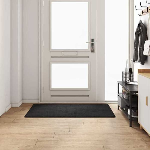 Tæppe - EKSKLUSIV HUS - 80 x 150 cm - Sort - Skridsikker - Polypropylen Svart