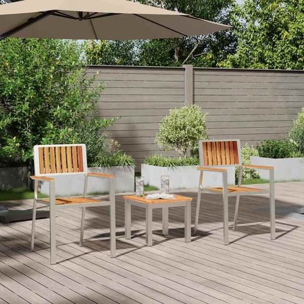 Maison Exclusive - Sæt af 3 pc. spisebord til haven Brun brun