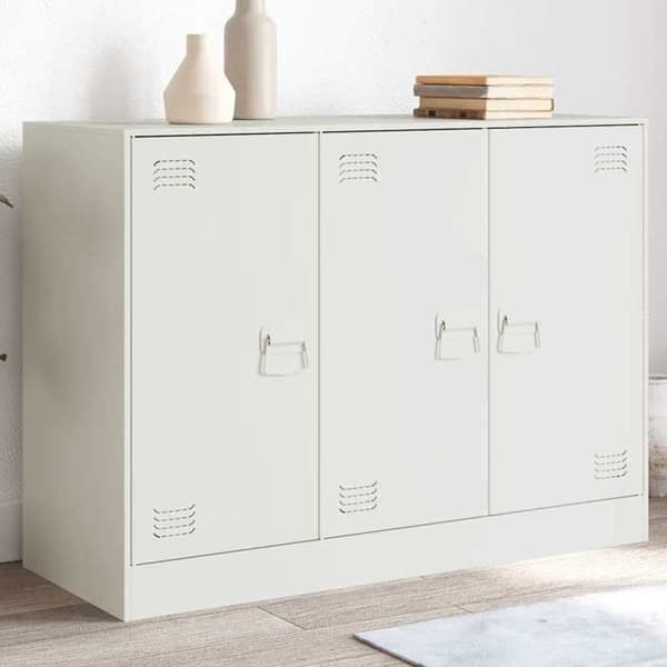 Maison Exclusive - Valkoinen buffet 99x39x73 cm teräs Vit