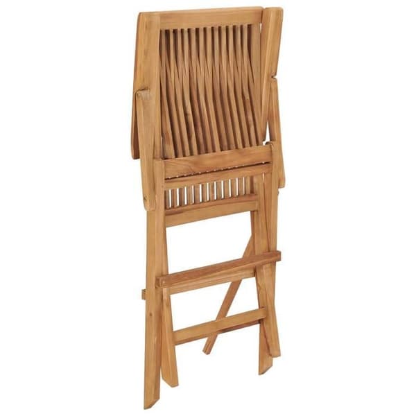 Trädgårdsstolar - EXKLUSIVT HEM - Set om 2 - Massivt teak - Beige kuddar - Fällbara beige