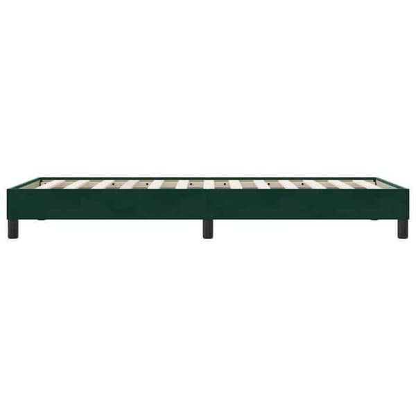 Maison Exclusive - Sängram utan madrass mörkgrön 90x210 cm sammet