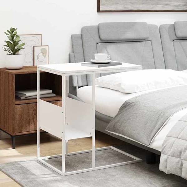 Maison Exclusive - Sidobord Vit 55x36x59,5 cm Ingenjörsträ Vit