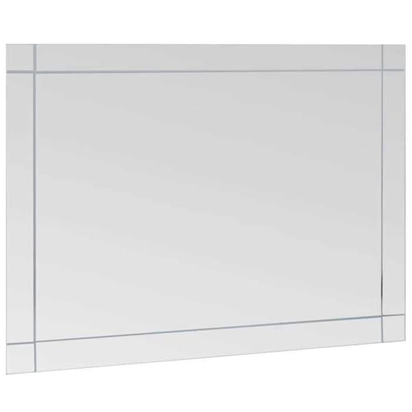Väggspegel - Exklusivt Hem - Glas 60x40 cm - Rektangulär - Grov yta