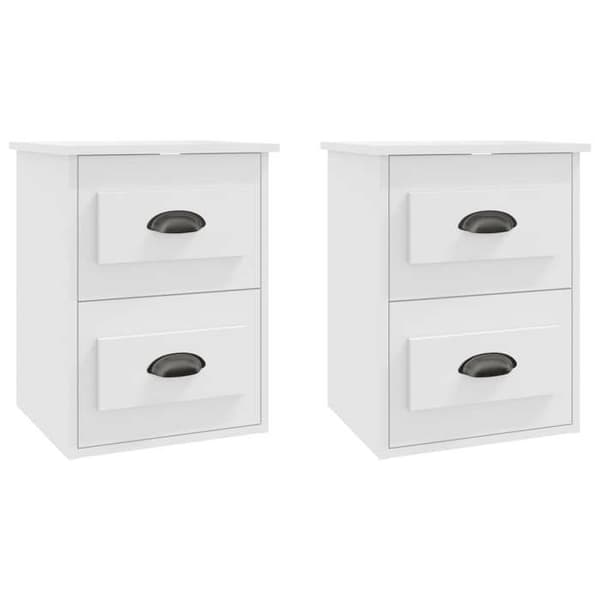 Maison Exclusive - Väggmonterade sängbord 2 st vit 41,5x36x53 cm Vit