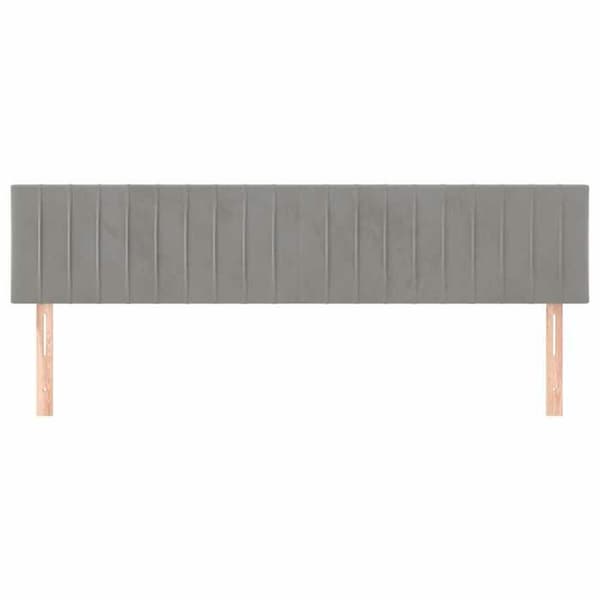 Maison Exclusive - Ljust grå sänggavel 180x5x78/88 cm Sammet