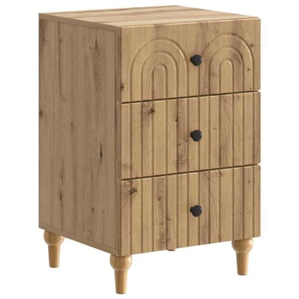 Maison Exclusive - Natbord i håndlavet egetræ 43 x 41 x 66,5 cm