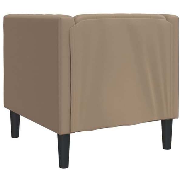 Maison Exclusive - Chesterfield lænestol cappuccino i kunstlæder