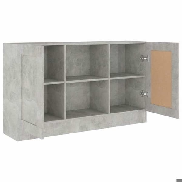 Maison Exclusive - Buffé Grå betong 120x30,5x70 cm Ingenjörsträ