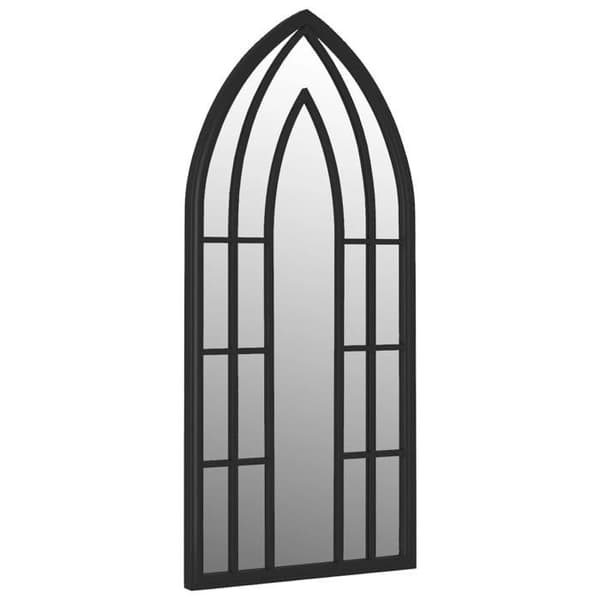 Spejl - EKSKLUSIV HUS - 70x30 cm - Sort - Jern med rusteffekt - Vægbeslag Svart