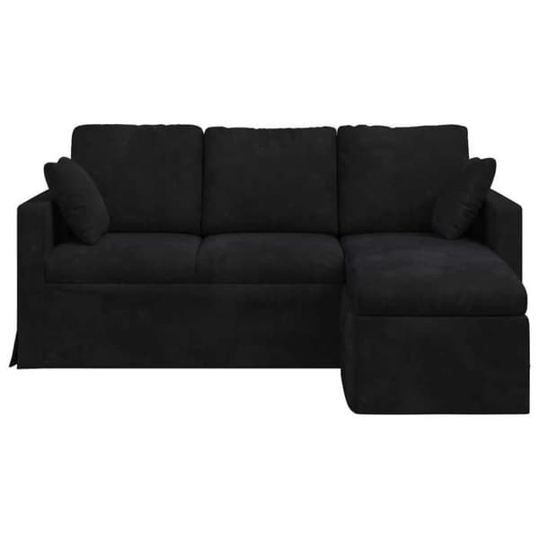Maison Exclusive - Svart Soffa 178 x 134 x 80 cm Sammet Svart