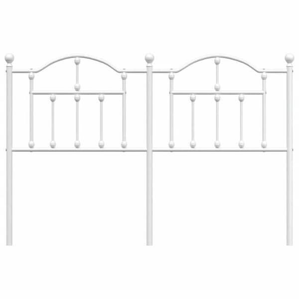 Maison Exclusive - Erstatnings hovedgærde metal hvid 135 cm