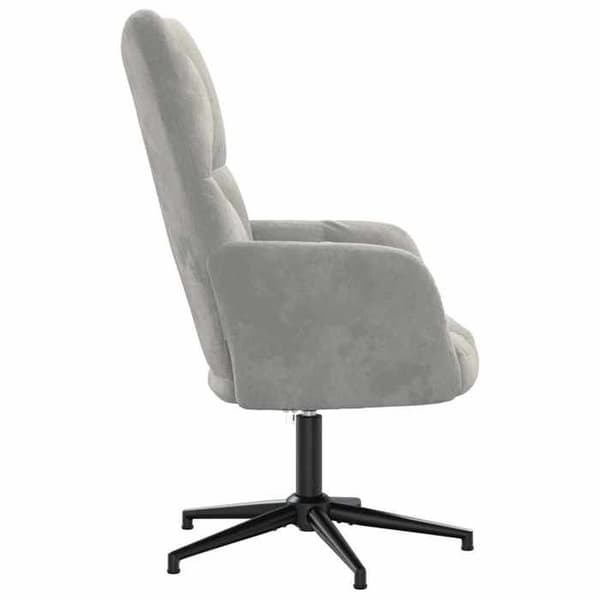 Maison Exclusive - Ljusgrå Velour Relaxstol