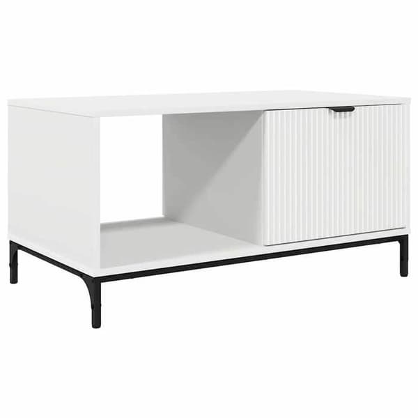 Soffbord - EXKLUSIV HEM - 90 x 49 x 46 cm - Ingenjörsträ - Vit - Förvaring Vit
