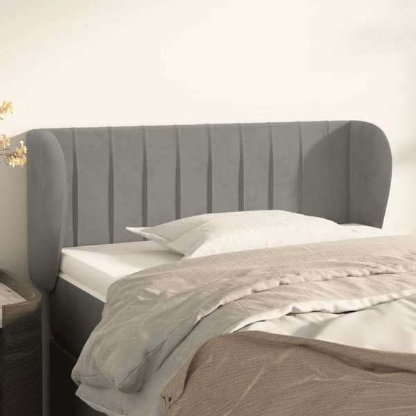 Maison Exclusive - Pääty, jossa korvat, Vaaleanharmaa 93x23x78/88 cm Sametti ljusgrått