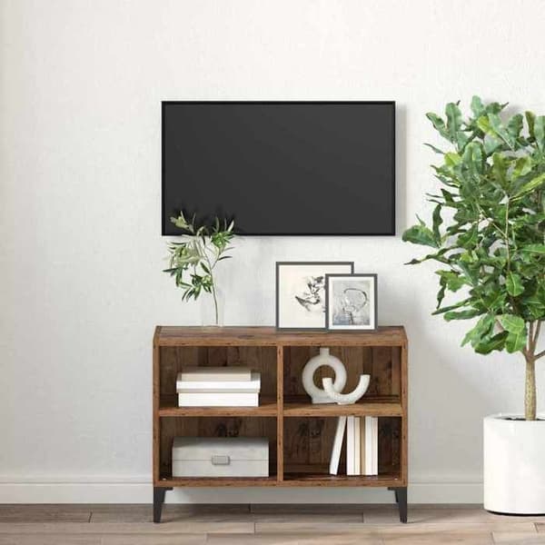 Maison Exclusive - TV-møbel sæt vægmontering Brun Ingeniørtræ brun