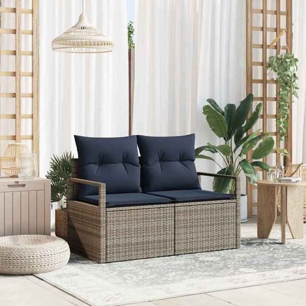 Maison Exclusive - Puutarhatuoli tyynyllä 120 x 62 x 69 cm polyrottinki
