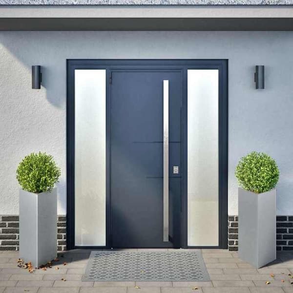 Maison Exclusive - 2 st triangulära krukor 40x34,5x75 cm i galvaniserat stål