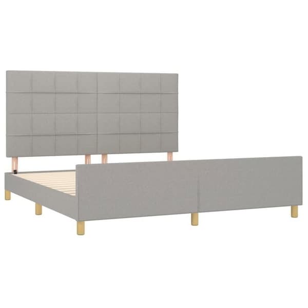 Maison Exclusive - Sengebund uden madras lys grå 180x200 cm stof Ljusgrått