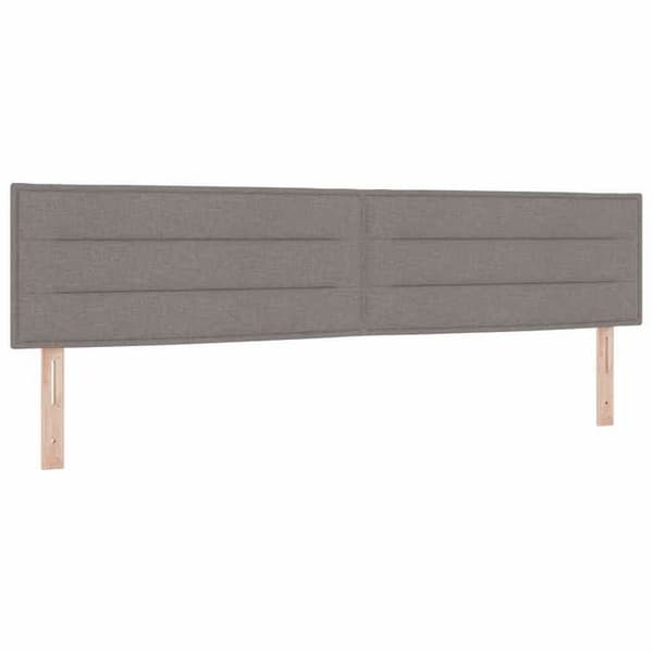 Maison Exclusive - Boxspring seng med madras Taupe 200 x 200 cm Stof