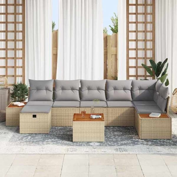 Lounge-soffor - MAISON EXCLUSIVE - Modulära - Beige - 8 delar - Pulverlackerad stål beige