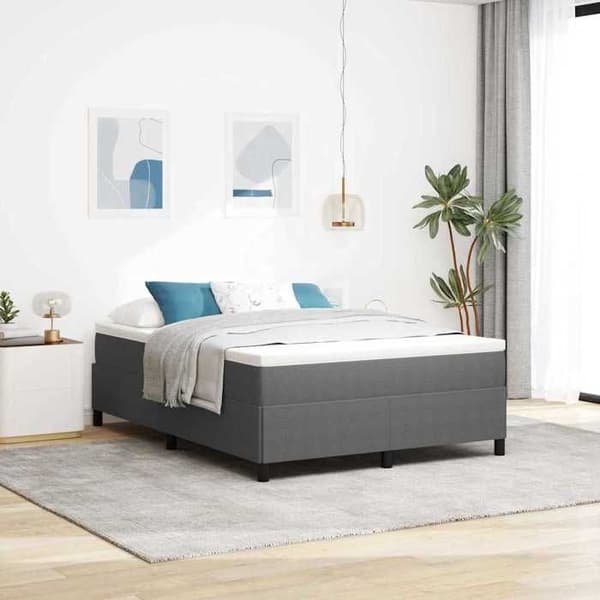 Maison Exclusive - Sengebund i lys grå 140 x 190 cm i fløjl