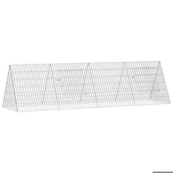 Exklusivt hus - Silverfärgad hönsgård 215 x 55 x 55 cm Galvaniserat stål