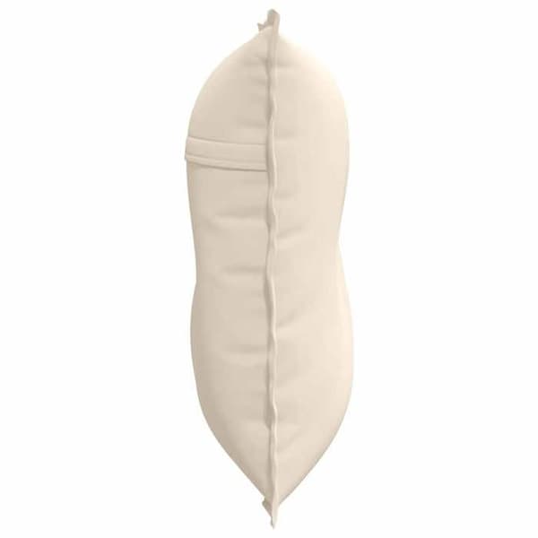 Rygpude - MAISON EXCLUSIVE - 80 x 50 cm - Rektangulær - Beige mikrofiber - Polyesterfyld beige