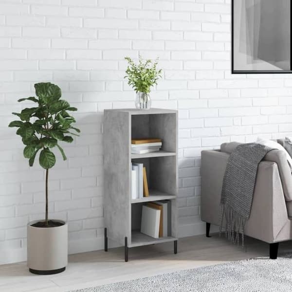 Maison Exclusive - Buffet grå beton 34,5x32,5x90 cm ingeniørtræ betong grå