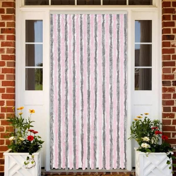 Maison Exclusive - Grå-silver och rosa myggnät 90x220 cm chenille