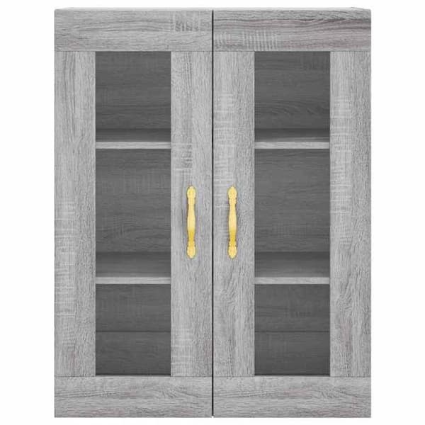 Maison Exclusive - Buffé hög Sonoma grå 69,5x34x180 cm Ingenjörsträ