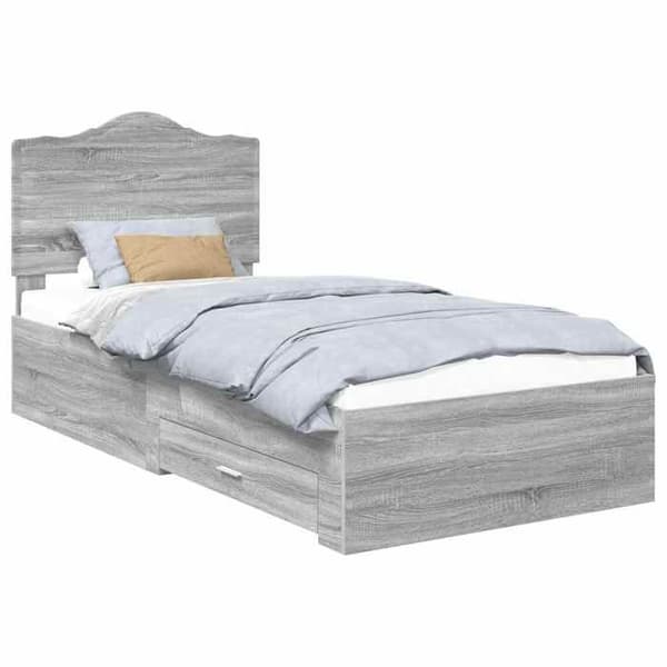 Maison Exclusive - Sengebund Grå Sonoma 75 x 190 cm Ingeniørtræ Gris Sonoma