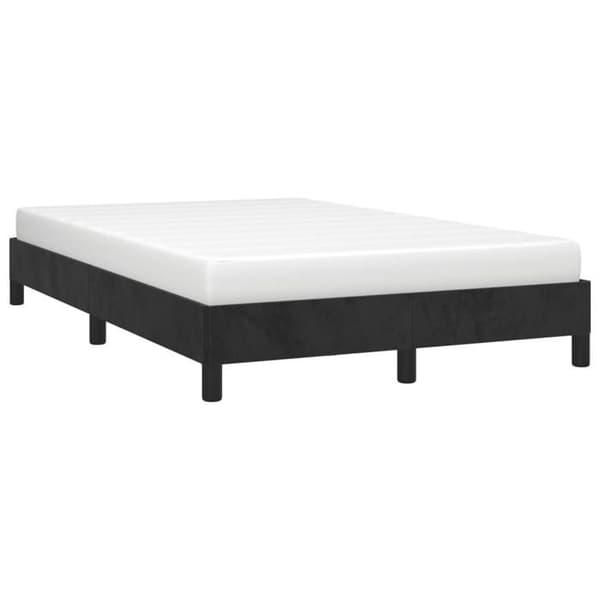 Maison Exclusive - Musta sänkykehys ilman patjaa 120x190 cm sametti